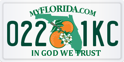FL license plate 0221KC