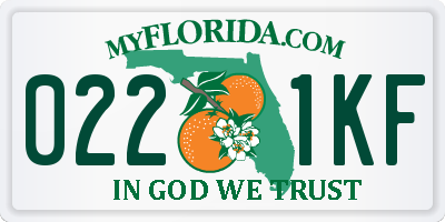 FL license plate 0221KF