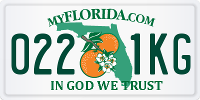 FL license plate 0221KG