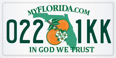 FL license plate 0221KK