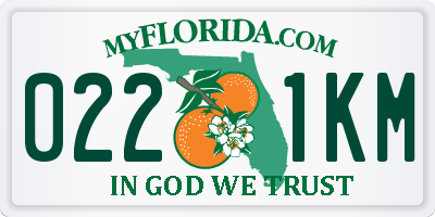FL license plate 0221KM