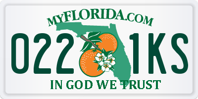 FL license plate 0221KS