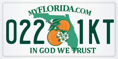 FL license plate 0221KT