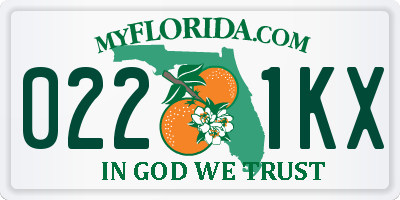 FL license plate 0221KX