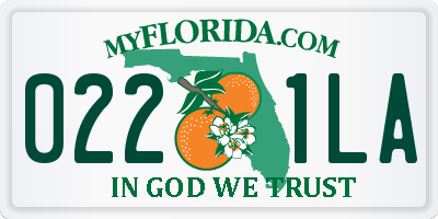 FL license plate 0221LA