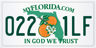 FL license plate 0221LF