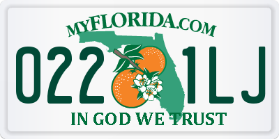 FL license plate 0221LJ