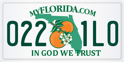 FL license plate 0221LO