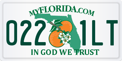 FL license plate 0221LT