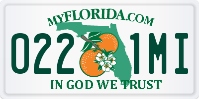 FL license plate 0221MI