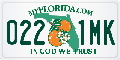 FL license plate 0221MK