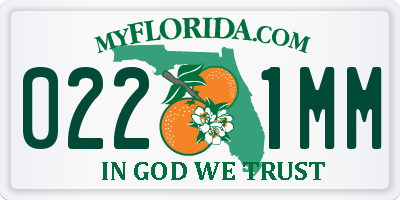 FL license plate 0221MM
