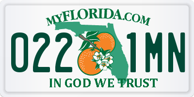 FL license plate 0221MN