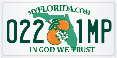 FL license plate 0221MP