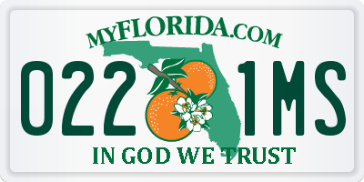 FL license plate 0221MS