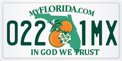 FL license plate 0221MX
