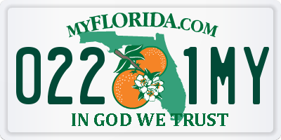 FL license plate 0221MY