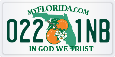 FL license plate 0221NB
