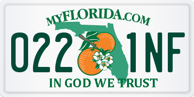 FL license plate 0221NF
