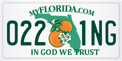 FL license plate 0221NG