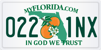 FL license plate 0221NX