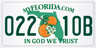 FL license plate 0221OB