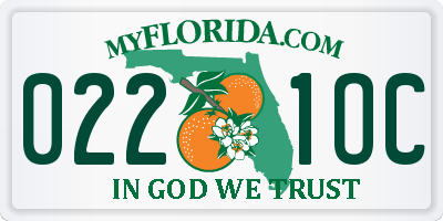FL license plate 0221OC