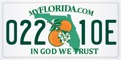 FL license plate 0221OE