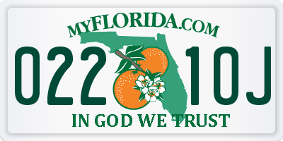 FL license plate 0221OJ
