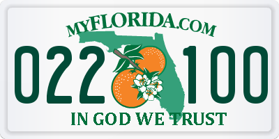 FL license plate 0221OO