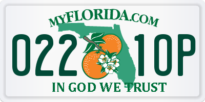 FL license plate 0221OP
