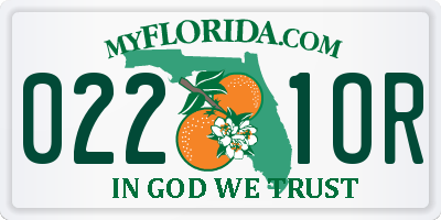 FL license plate 0221OR
