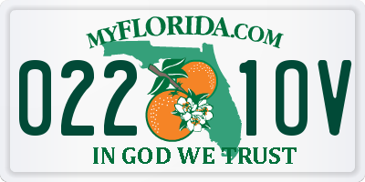FL license plate 0221OV