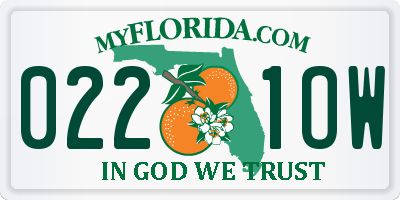 FL license plate 0221OW