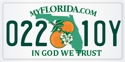 FL license plate 0221OY