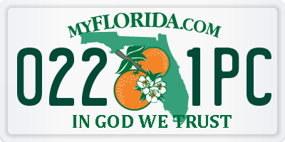 FL license plate 0221PC