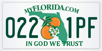 FL license plate 0221PF