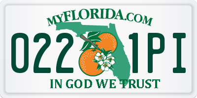 FL license plate 0221PI