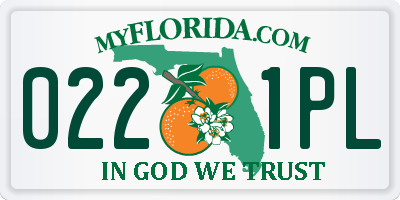 FL license plate 0221PL