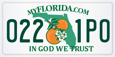 FL license plate 0221PO