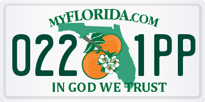 FL license plate 0221PP
