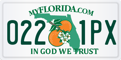 FL license plate 0221PX
