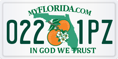 FL license plate 0221PZ