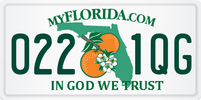 FL license plate 0221QG