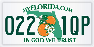 FL license plate 0221QP