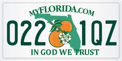 FL license plate 0221QZ