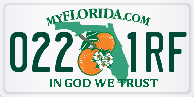 FL license plate 0221RF