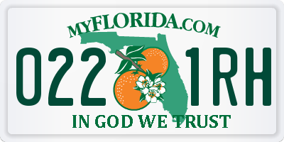 FL license plate 0221RH