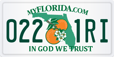 FL license plate 0221RI