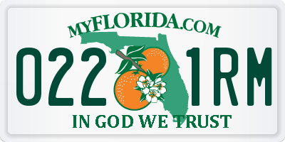 FL license plate 0221RM
